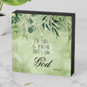 Psalm 46:10 Bible Verse Wooden Box Sign