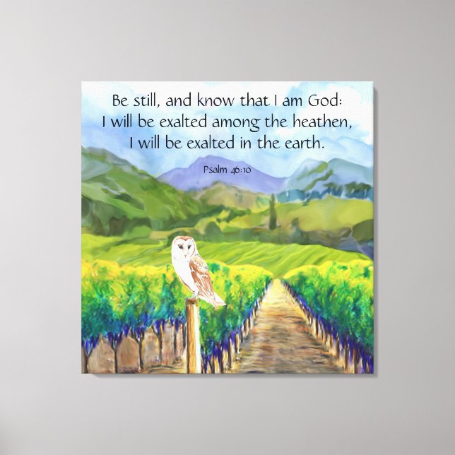 Psalm 46:10 canvas print (Front)