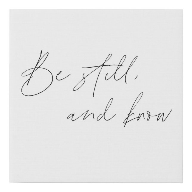 Psalm 46:10 Canvas Wall Art- Be Still and Know (Front)