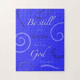 Psalm 46:10 Choose your own color! Customizable Jigsaw Puzzle