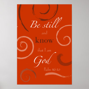 Psalm 46:10 Choose your own color! Customizable Poster