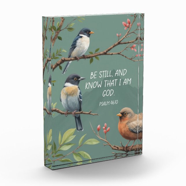 Psalm 46:10 Christian Bible Verse Image  Photo Block (Left)