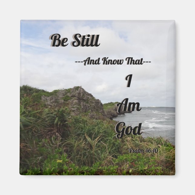Psalm 46:10 I Am God Psalm Bible Verse Magnet (Front)