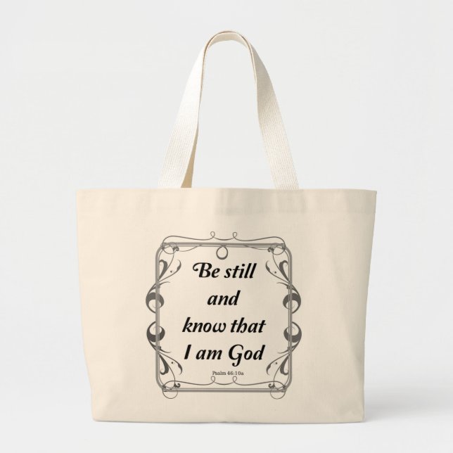 PSALM 46-10 LARGE TOTE BAG (Front)
