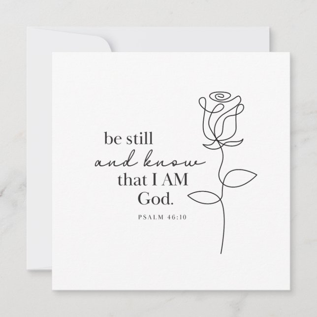 PSALM 46:10 - Personalized Note Card (Front)