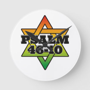 Psalm 46-10 - Round Wall Clock