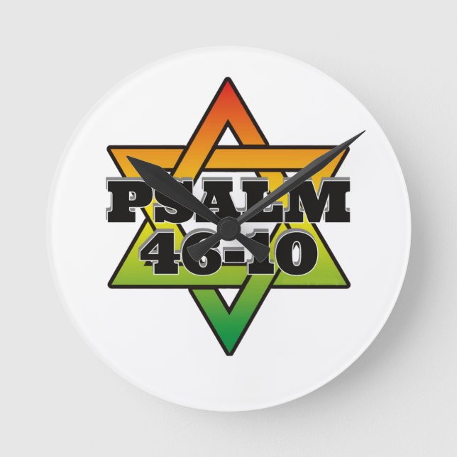 Psalm 46-10 - Round Wall Clock (Front)
