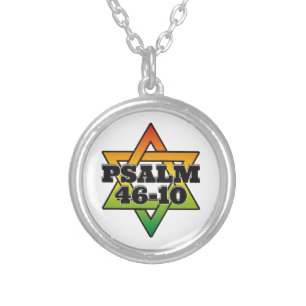 Psalm 46-10 - Silver Plated Necklace