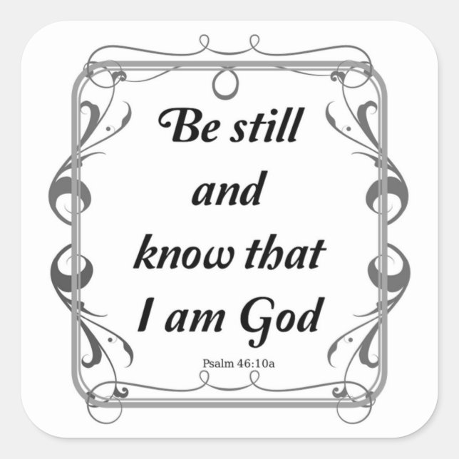 PSALM 46-10 SQUARE STICKER (Front)