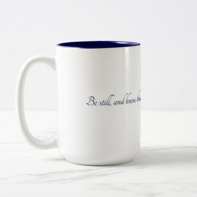 Psalm 46:10, (Style 2), Gift Mug (Left)