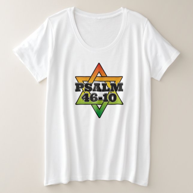 Psalm 46-10 - Women's Plus Size T-Shirt (Design Front)