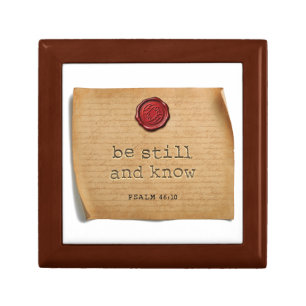Psalm 46:10 Wood Keepsake Box