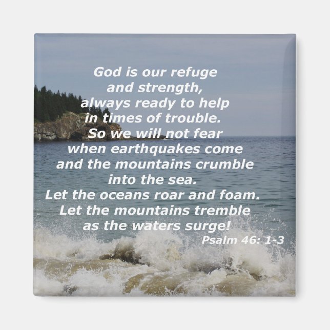 Psalm 46: 1-3 magnet (Front)