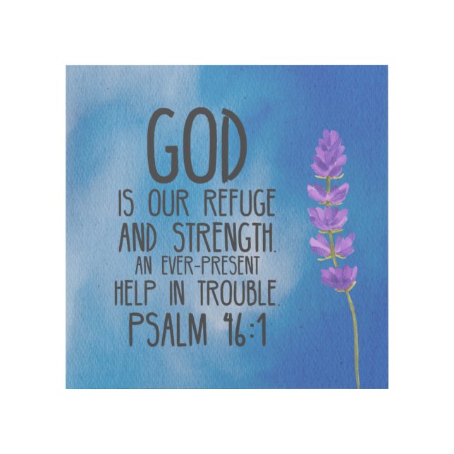 Psalm 46:1 Christian Bible Verse Art (Front)