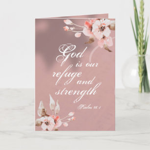 Psalm 46:1 God is our Refuge and Strength Bible  Card