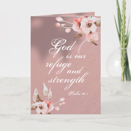 Psalm 461 God is our Refuge and Strength Bible  Card