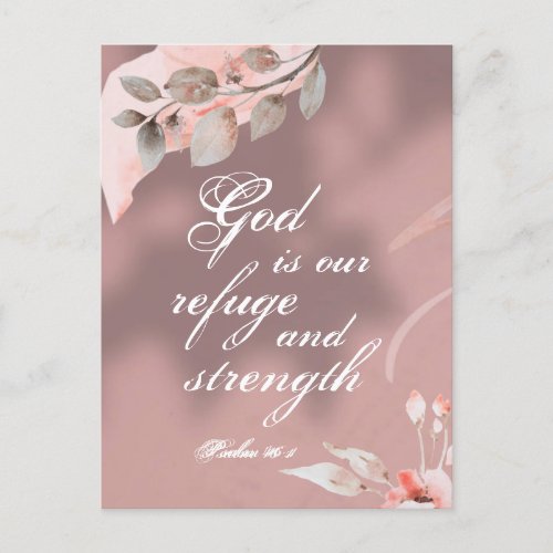 Psalm 461 God is our Refuge and Strength Bible  Postcard