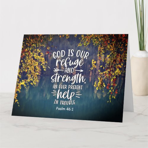 Psalm 461 God is our Refuge and Strength Card