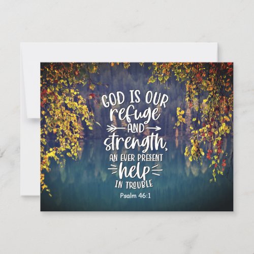 Psalm 461 God is our Refuge and Strength Flat Card