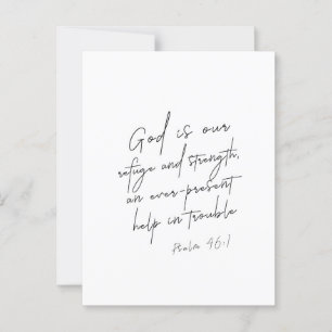 Psalm 46:1 God Is Our Refuge and Strength Postcard