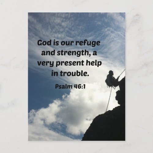 Psalm 461 God is our refuge and strength Postcard