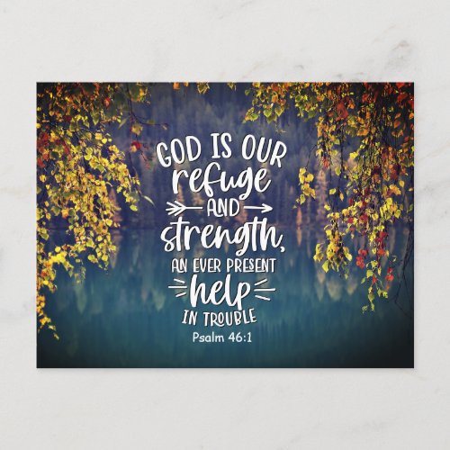 Psalm 461 God is our Refuge and Strength Postcard