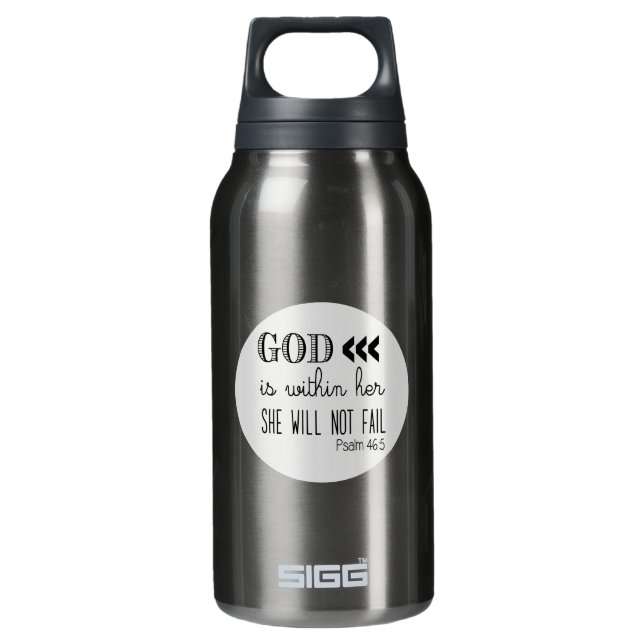 Psalm 46:5 Aluminum Insulated Water Bottle (Front)