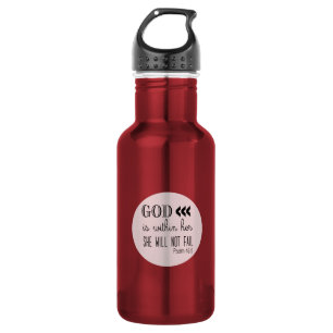 Psalm 46:5 Aluminum Water Bottle