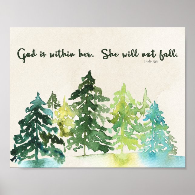 Psalm 46:5 Bible Verse wall Art (Front)