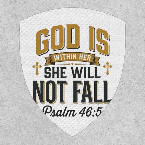 Psalm 46_5 Christian Typography Vector Patch