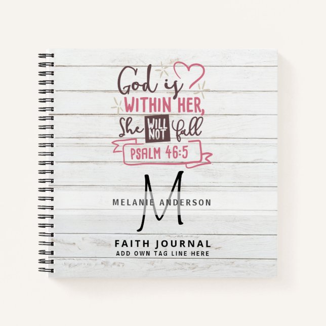 Psalm 46.5 God is within her she will not fall Notebook (Front)