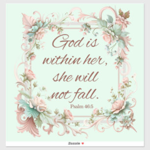 Psalm 46:5, God is Within Her Sticker