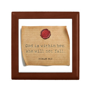 Psalm 46:5 Wood Keepsake Box