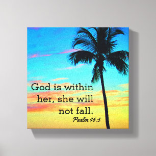 Psalm 46:5 Wrapped Canvas Print