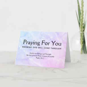 Psalm 46 PRAYING FOR YOU Christian Encouragement Card