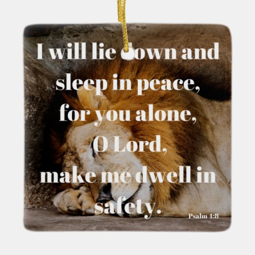 Psalm 48 Christian Safety Scriptural Ceramic Ornament