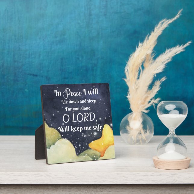 Psalm 4:8 In Peace Plaque (Insitu)