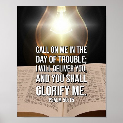 Psalm 5015 Bible Verse Poster
