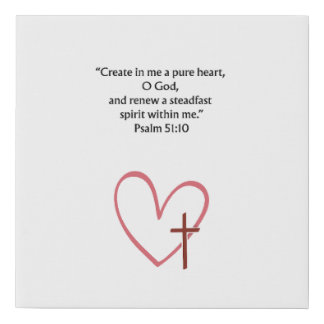 Psalm 51:10 Christian Canvas Art | Faith Decor