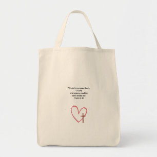 Psalm 51:10 Christian Tote Bag   Faith Gift Bag