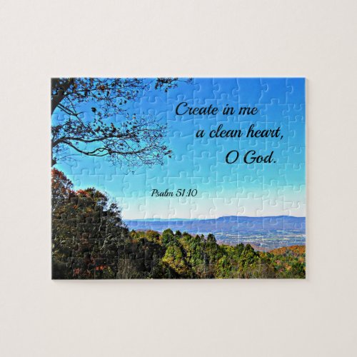 Psalm 5110 Create in me a clean heart Jigsaw Puzzle