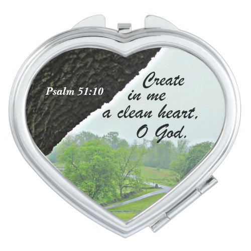 Psalm 5110 Create in me a clean heart Vanity Mirror