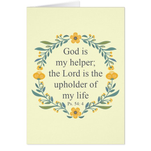 Psalm 54:4 cards (Front)