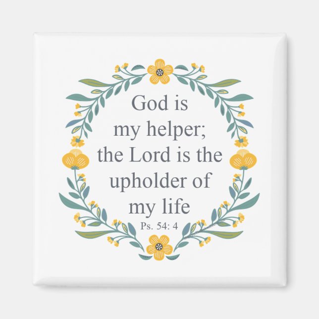 Psalm 54:4 magnet (Front)