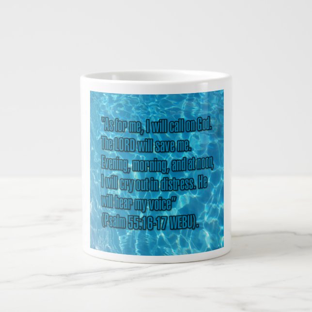 Psalm 55:16-17 WEBU Mug (Front)
