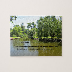Psalm 55:22 Cast your burden upon the Lord... Jigsaw Puzzle