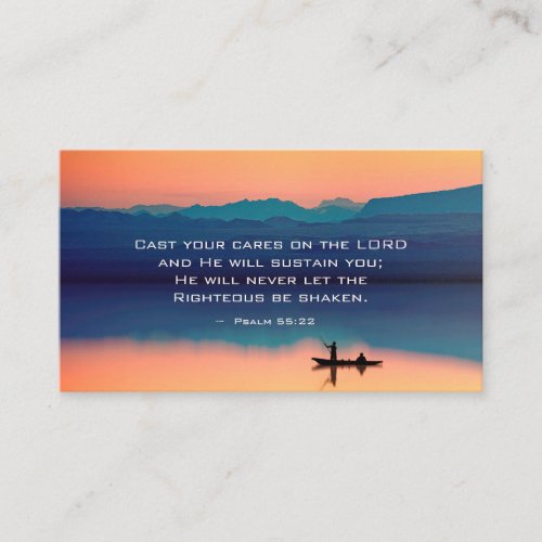 Psalm 5522 Cast your cares on the LORD Business Card
