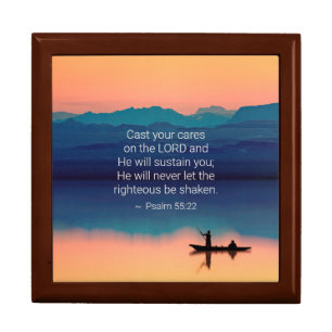 Psalm 55:22 Cast your cares on the LORD Gift Box