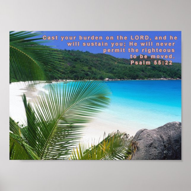 Psalm 55:22 poster (Front)