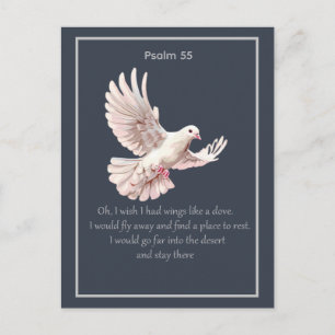 Psalm 55 Introvert Christian Quote Fly Away Postcard